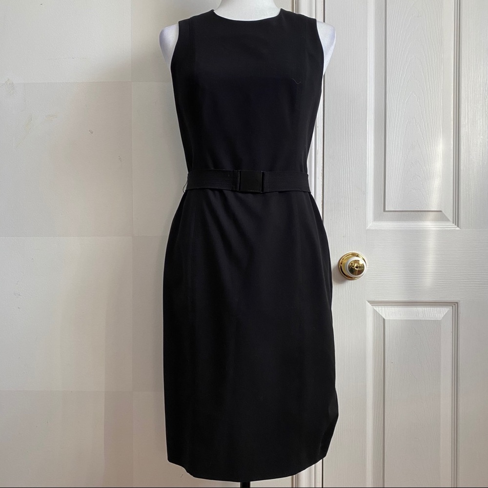 Calvin Klein Stretch Black Dress with Belt